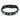 Turquoise Dog Collar – Brown Leather with Brass Studs